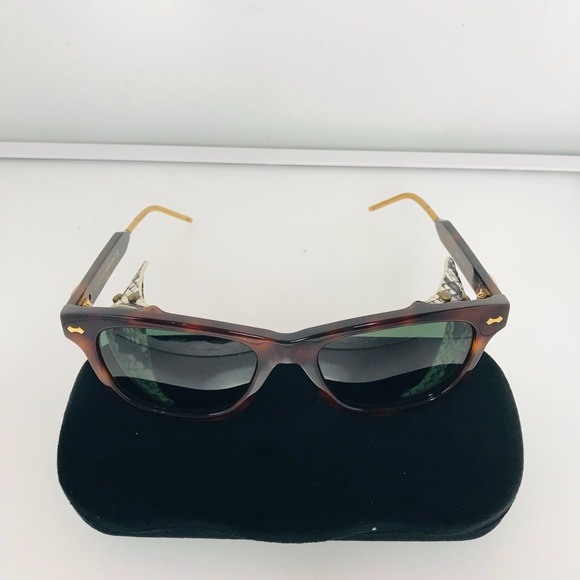 New  - Gucci Men’s Snakeskin Sunglasses GG0671S 002 Havana Limited edit… - Picture 6 of 14